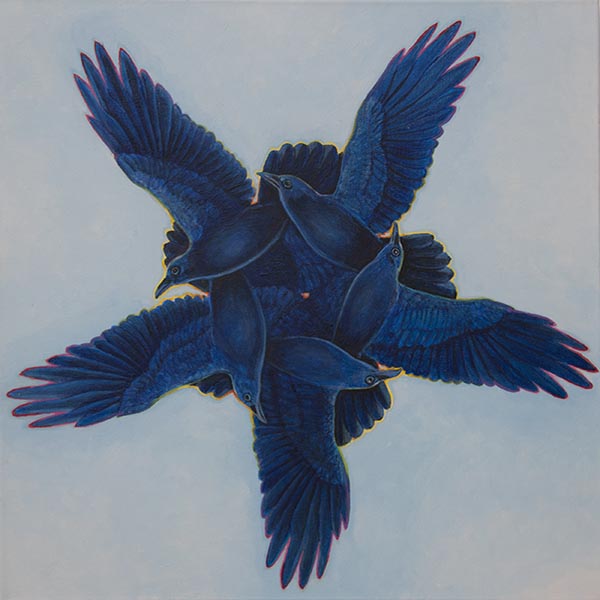 Crows Spin 18x18