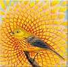 Camouflage Series Yellow Warbler 6x6 (SOLD)